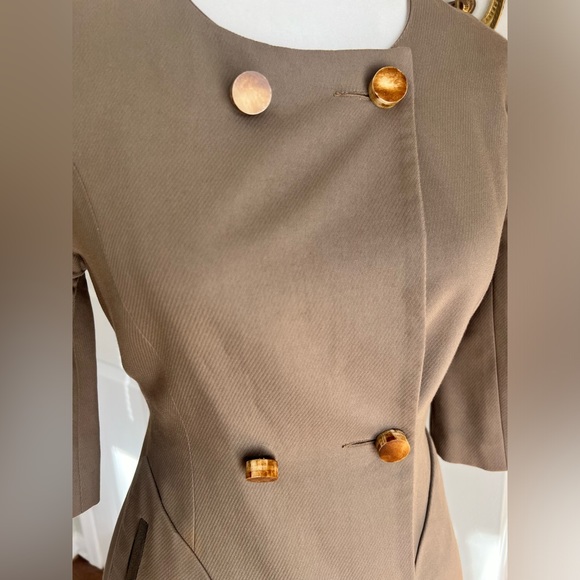 Albino mod Victorian 3/4 sleeve trench coat - Picture 2 of 13